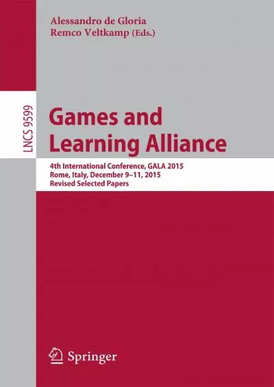 (BOOK)-Games and Learning Alliance 4th International Conference GALA 2015 Rome Italy December