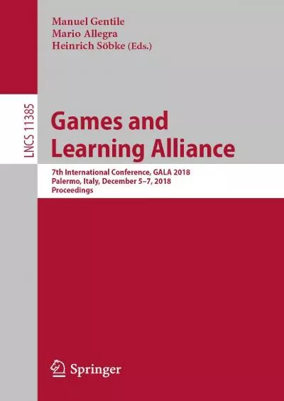 (BOOK)-Games and Learning Alliance 7th International Conference GALA 2018 Palermo Italy