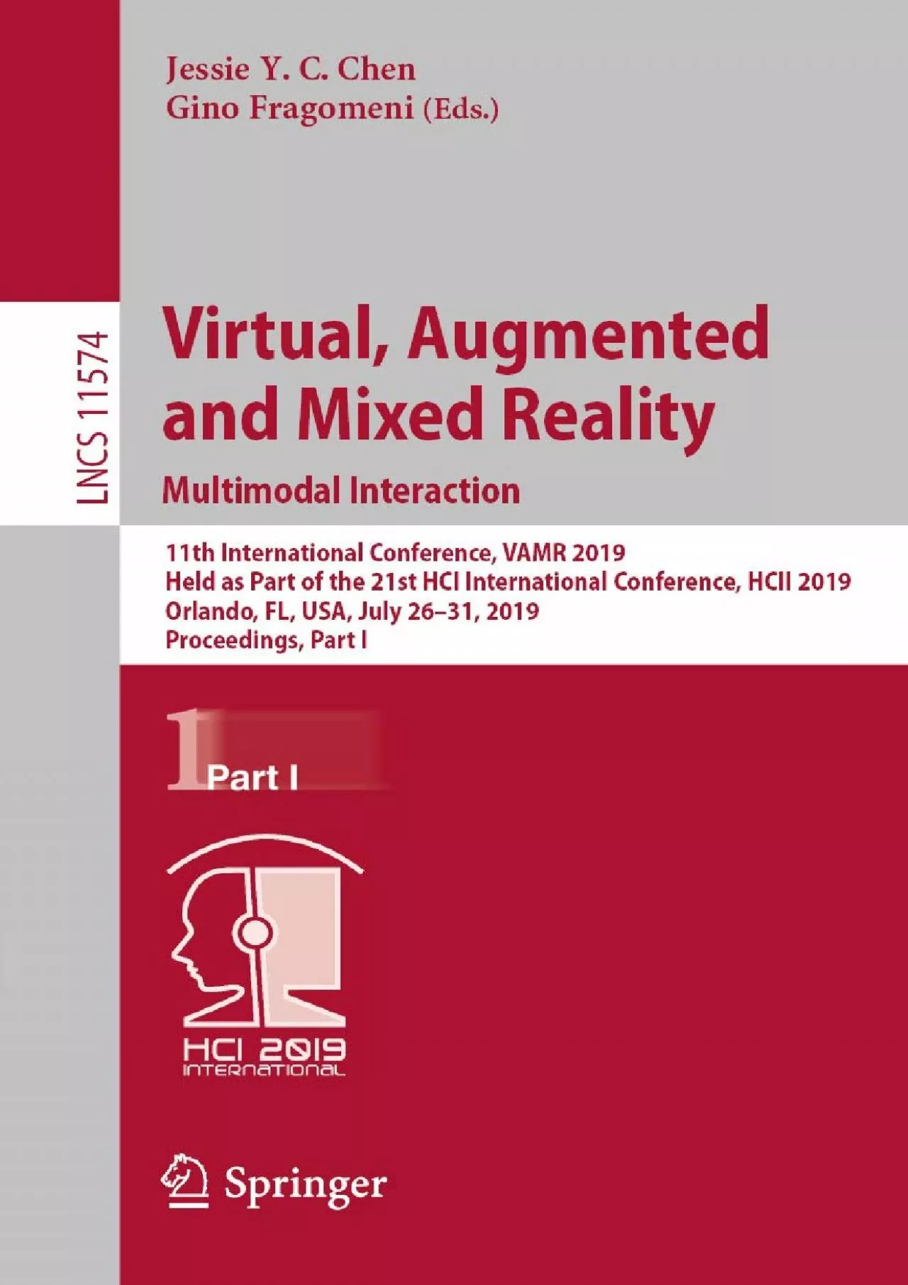 (BOOS)-Virtual Augmented and Mixed Reality Multimodal Interaction 11th International Conference