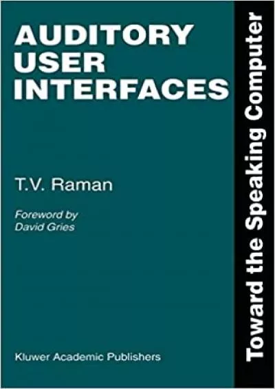 (BOOS)-Auditory User Interfaces Toward the Speaking Computer