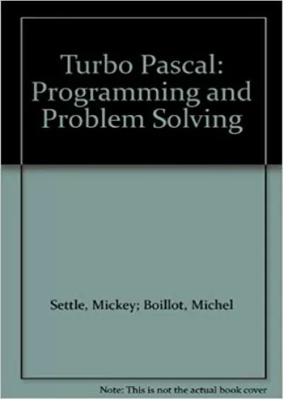 (EBOOK)-Turbo Pascal Programming and Problem Solving