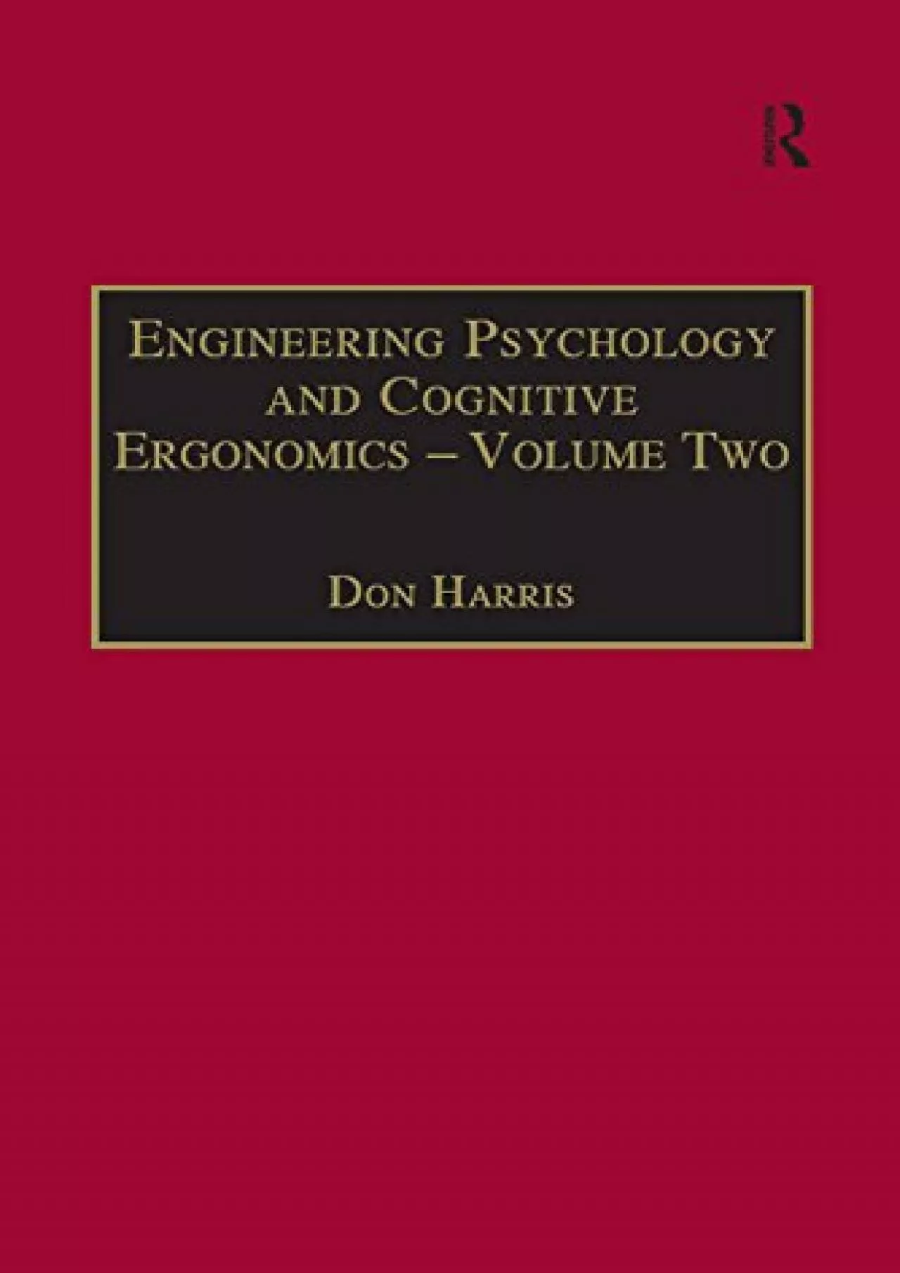 (READ)-Engineering Psychology and Cognitive Ergonomics Volume 2 Job Design and Product