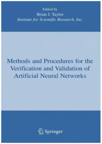 (BOOS)-Methods and Procedures for the Verification and Validation of Artificial Neural Networks