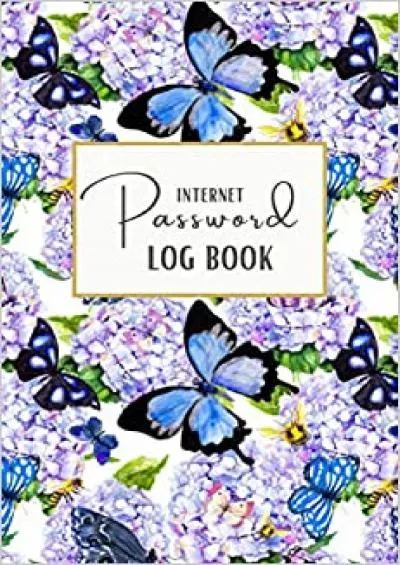 (BOOK)-Internet Password Log Book | Purple Butterfly Email Address Username and Password