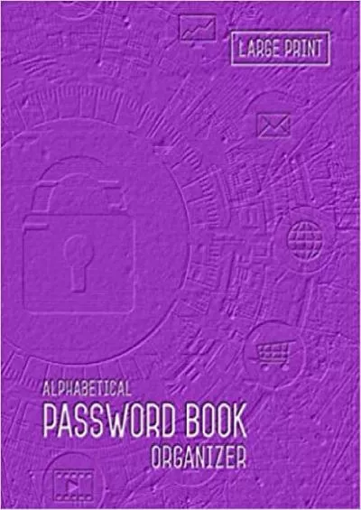 (DOWNLOAD)-Password Book Organizer Alphabetical 85 x 11 Password Notebook with Tabs Printed | Smart Purple Design