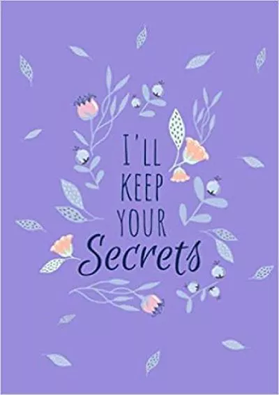 (BOOS)-I\'ll Keep Your Secrets A5 Internet Password Logbook Large Print with Tabs | Floral Design Purple Color