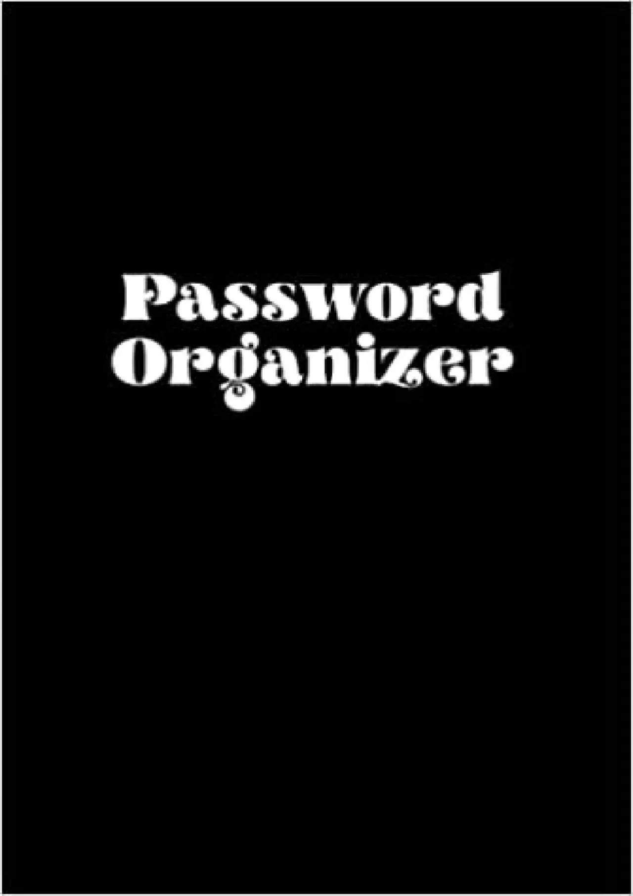 (BOOS)-Password organizer Elegant notebook for passwords and notes - 6 x 9 inches - Password