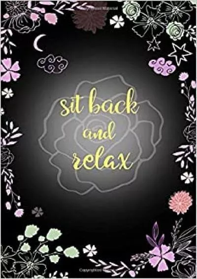 (BOOK)-Sit Back and Relax 4x6 Small Notebook for Password with Alphabetical Tabs | Floral Design Black