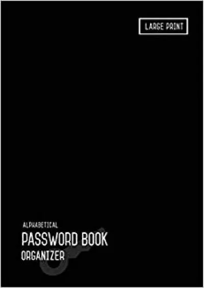 (BOOK)-Password Book Large Print 6x9 Password Organizer with Tabs Printed Alphabetical