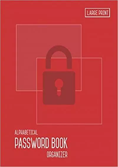 (DOWNLOAD)-Password Book Organizer Alphabetical 8x10 Password Notebook with Tabs Printed | Smart Red Design