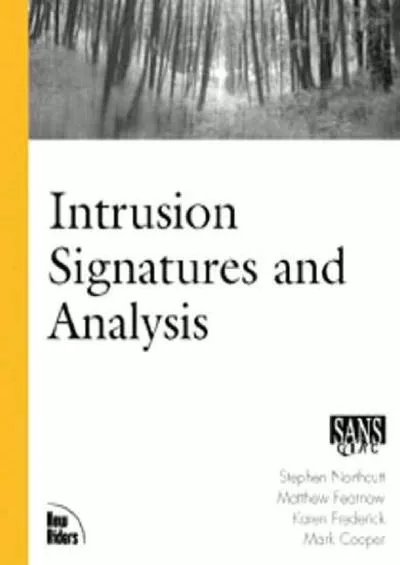 [READING BOOK]-Intrusion Signatures and Analysis