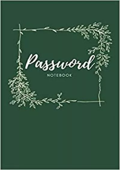 (BOOK)-password notebook green cute flower the Personal Internet Address & Password organizer