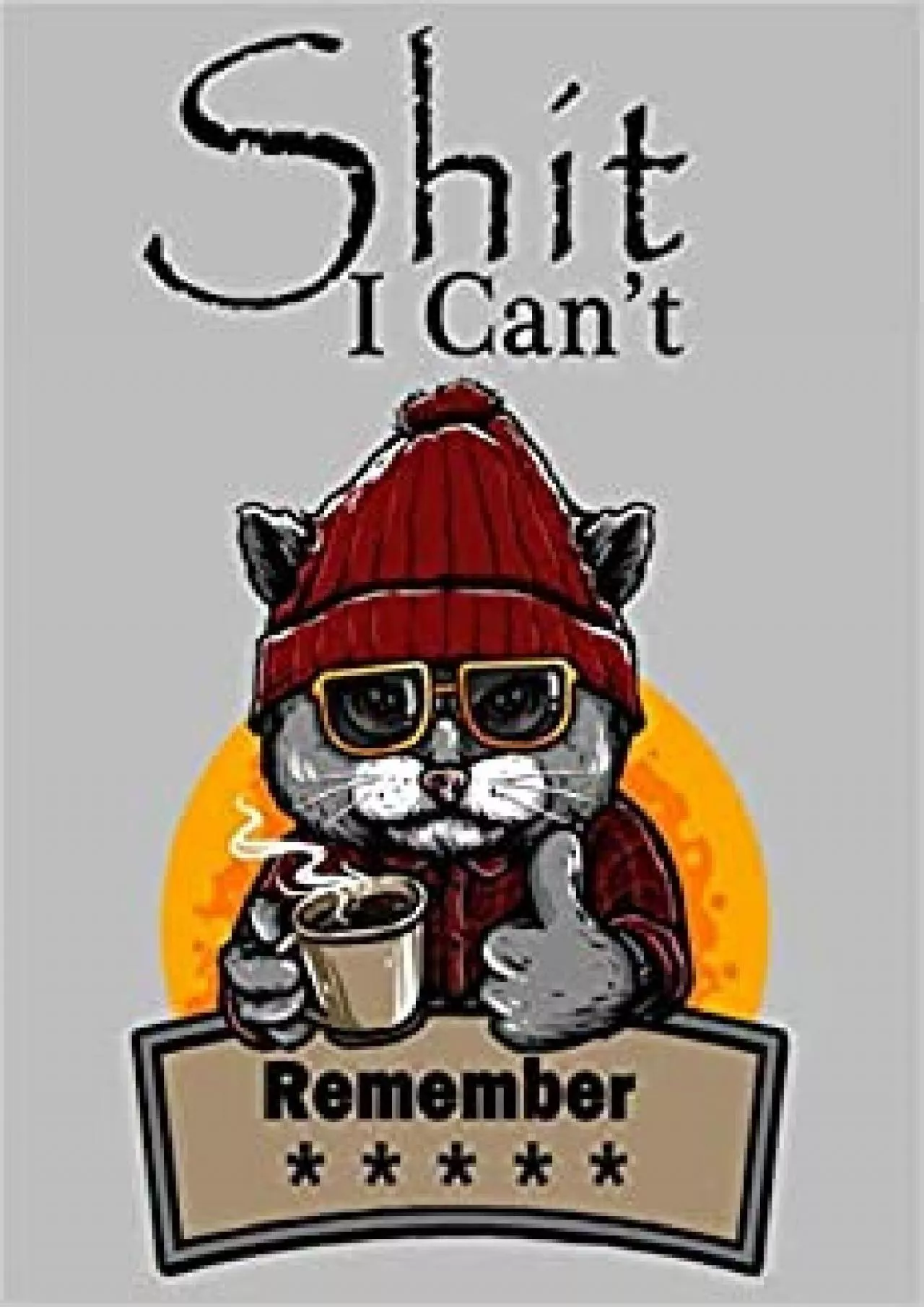 (EBOOK)-Shit i Can\'t Remember Password Book Small 6” x 9”internet password organizer