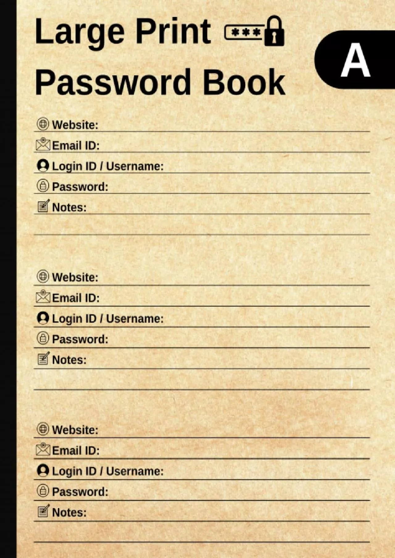 PDF-[PDF]-Large Print Password Book: Write down your internet website passwords and never