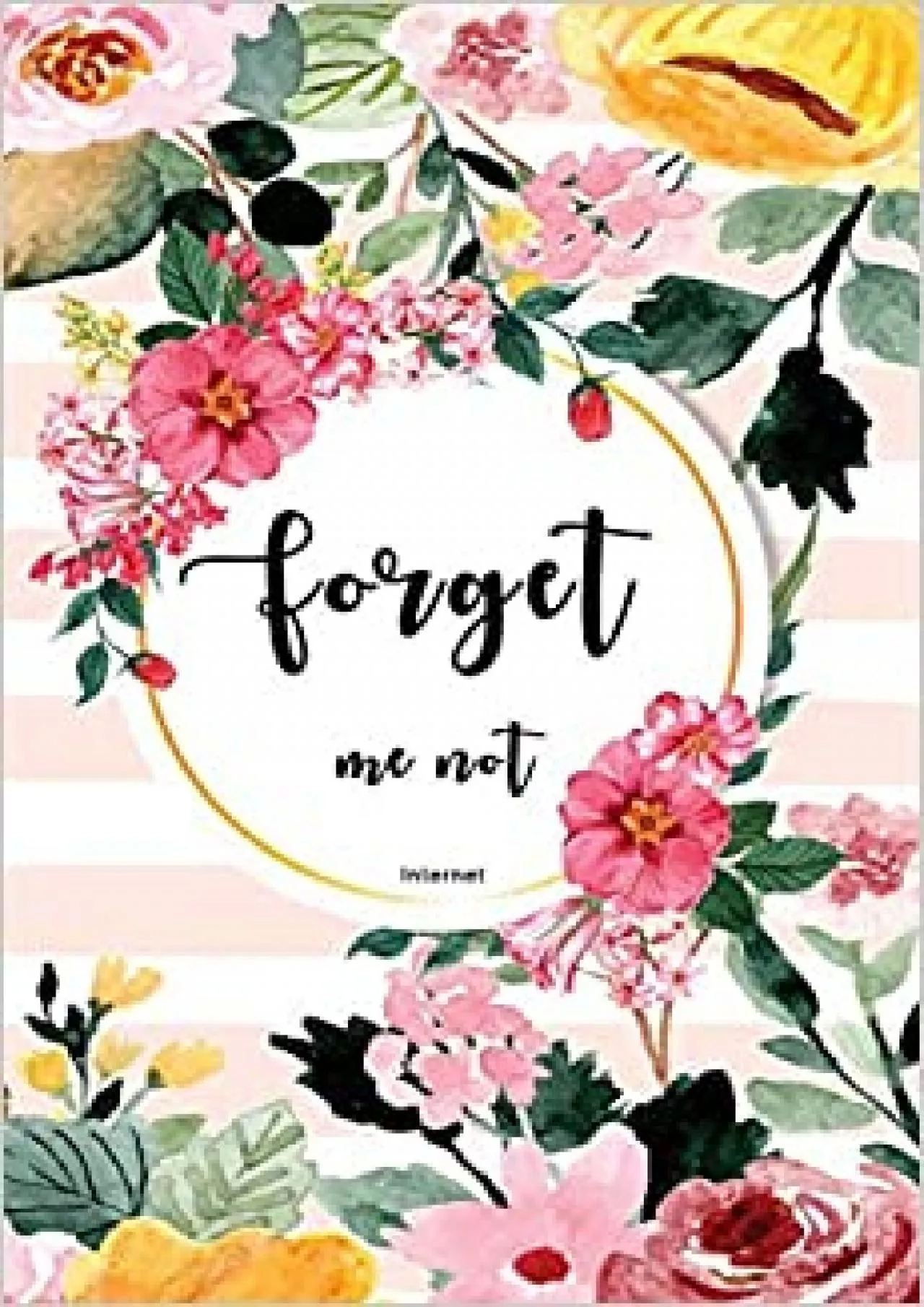 (BOOS)-Forget Me Not Password book with alphabet tabs Internet Large-Format Internet Address