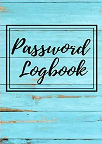 (BOOS)-Password Logbook Password manager online organizer website username and password