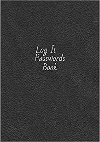 (BOOS)-Log It Passwords Book 5\' x 8\' small sized password book keeper with a discreet Black Cover (Memo BooksJournals & Notebooks)