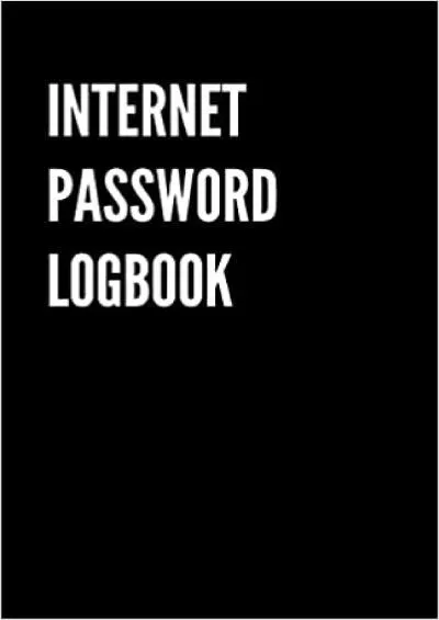 (DOWNLOAD)-Internet Password Logbook Black Password organizer to Keep Usernames Passwords