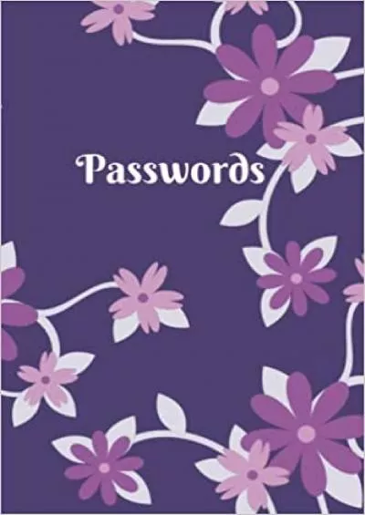 (READ)-PASSWORD LOG BOOK Purple Flowers - 6X9 100 Pages