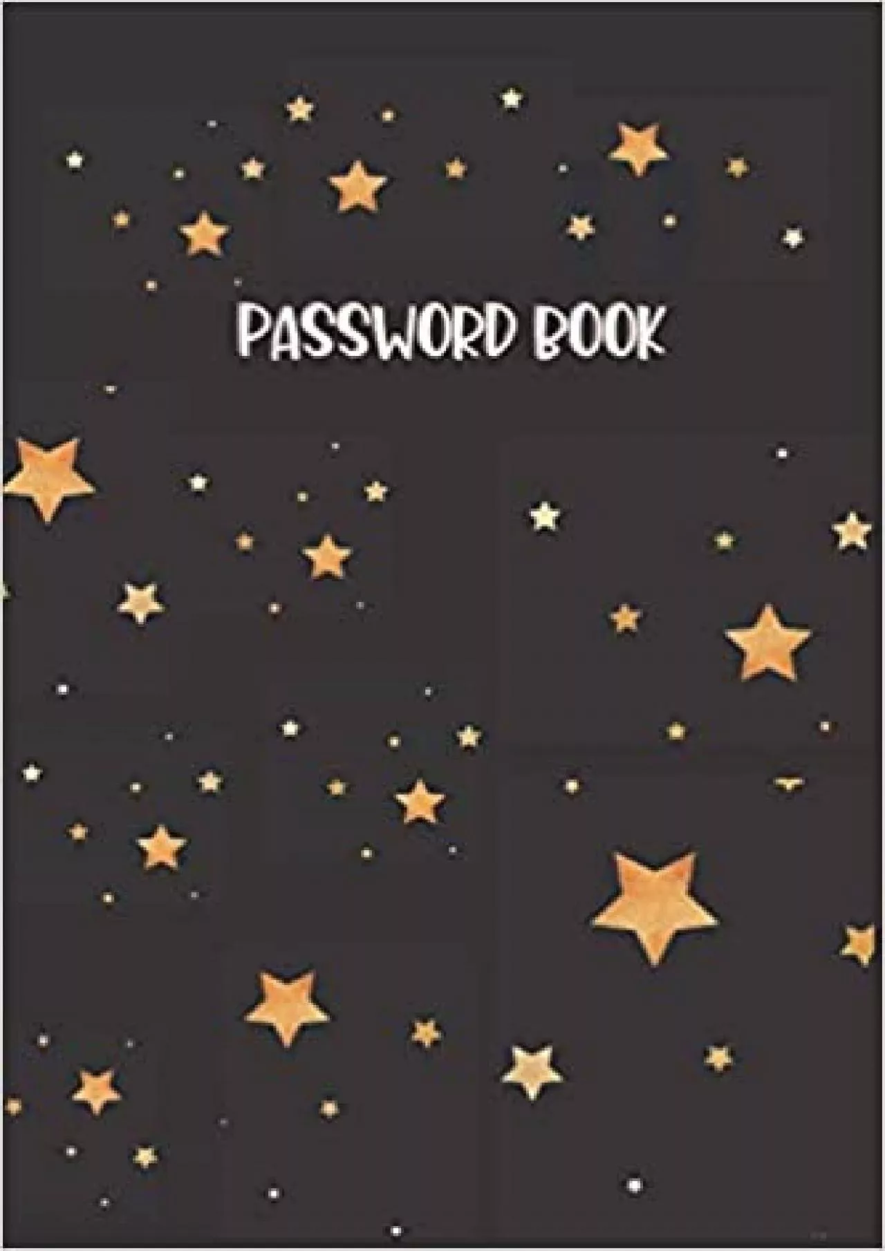 (READ)-Password Book Gold Stars Design Cover  Internet Passwords Keeper Log Book Password