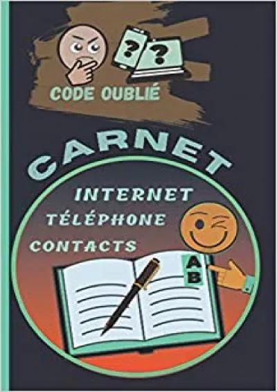 (EBOOK)-CARNET Internet Téléphone Contacts Carnet alphabétique discret pour mots de