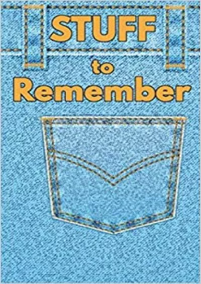 (READ)-Stuff to Remember Pocket sized Password Log Book 5\' x 8\' Compact Book to Record Passwords Phone Numbers and More