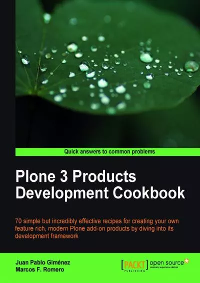 (READ)-Plone 3 Products Development Cookbook