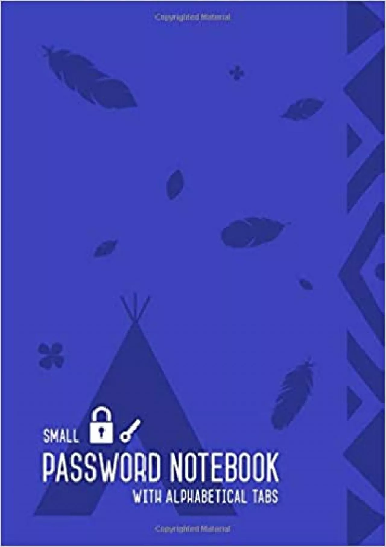 (BOOS)-Small Password Notebook with Alphabetical Tabs B6 Mini Login Book Organizer | Blue