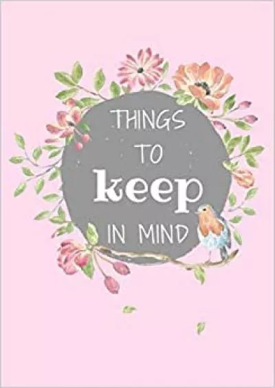 (DOWNLOAD)-Things to Keep in Mind A5 Internet Password Logbook Large Print with Tabs | Circle Floral Design Pink Color