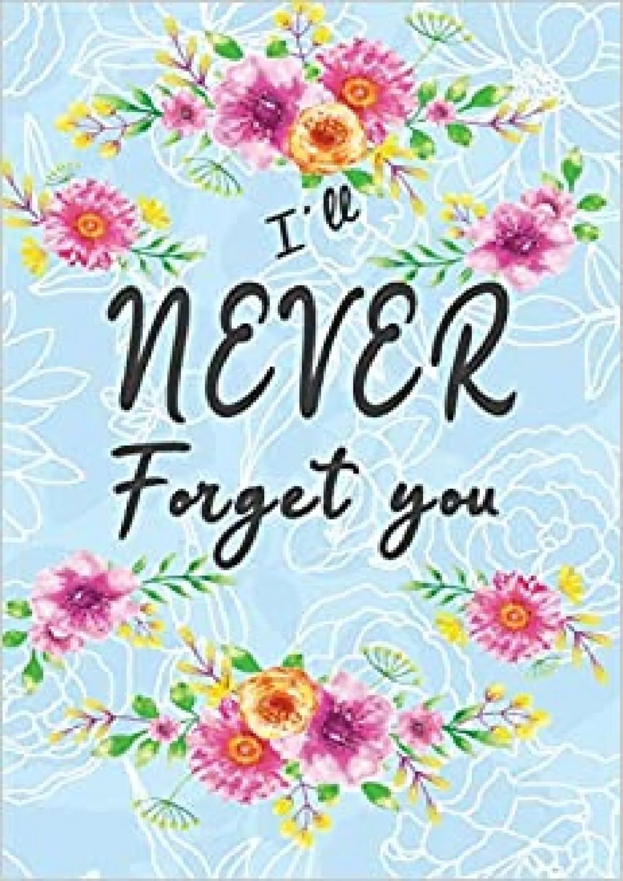 (BOOK)-Password book with alphabet tabs I\'ll Never Forget you To Protect Usernames and