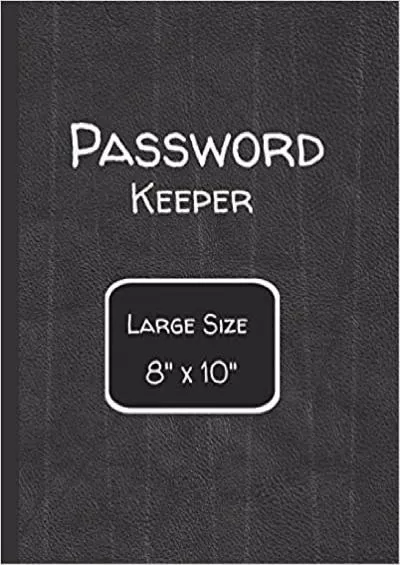 (BOOS)-Password Keeper Large Size 8\'x 10\' Alphabetical password internet organizer with a Black cover (Trackers Planners & Coloring Books)