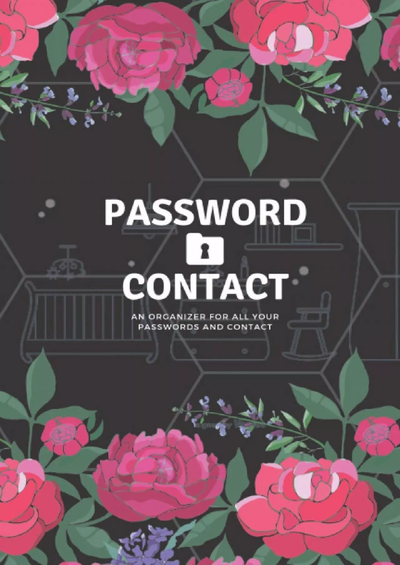 [FREE]-Password Keeper And Contact Book: Floral Cover - The Internet Password Organizer