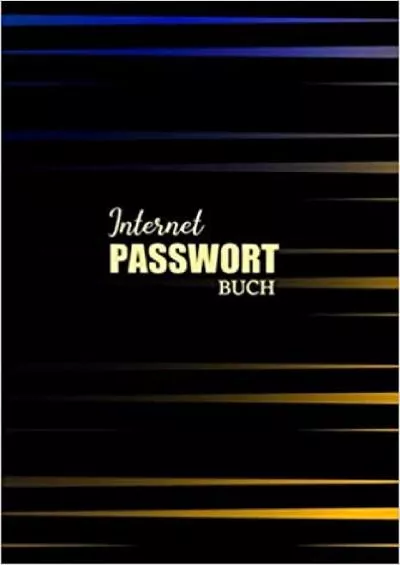 (BOOK)-Internet Passwort Buch Notizbuch um Passwörter und Zugangsdaten einfach zu verwalten