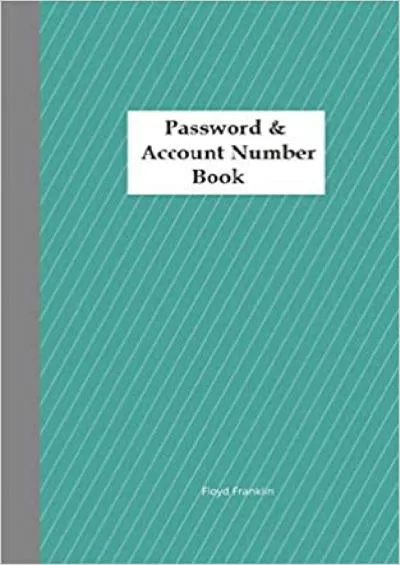 (READ)-Password & Account Number Book Never forget the password again