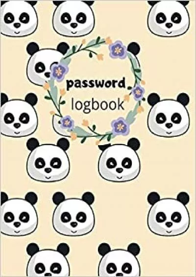 (BOOK)-Password Logbook Panda Internet Password Keeper With Alphabetical Tabs | Large-print