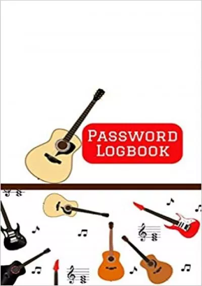 (BOOS)-Password Logbook for Guitarlover Alphabetical notebook for passwords usernames