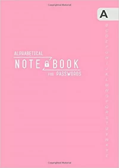 (EBOOK)-Notebook for Passwords 4x6 Mini Internet Log Book Organizer with Alphabetical Tabs | Minimalist Design Light Pink