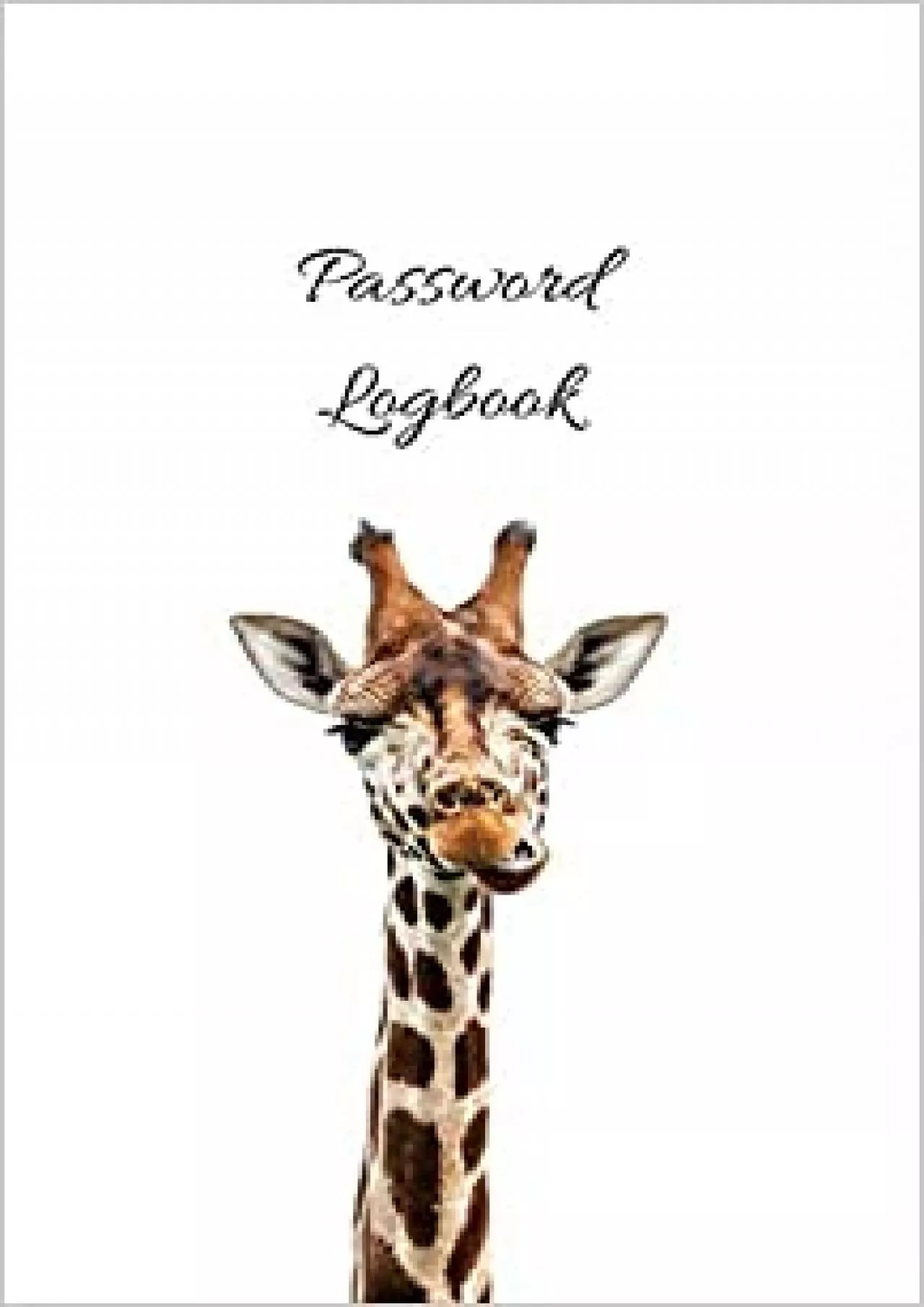 PDF-(BOOK)-Password Logbook Giraffe Internet Password Keeper With Alphabetical Tabs | Pocket