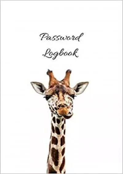 (BOOK)-Password Logbook Giraffe Internet Password Keeper With Alphabetical Tabs | Pocket