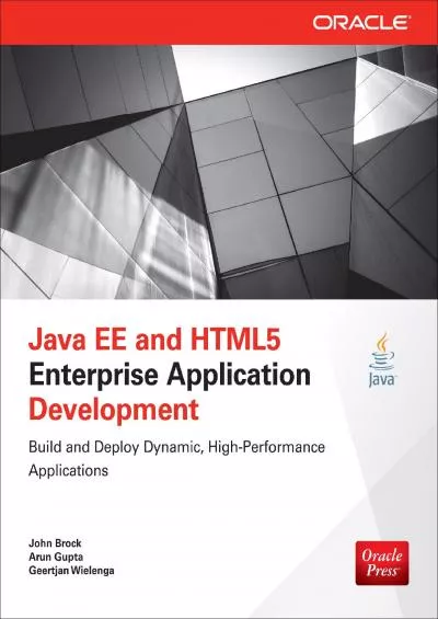 (READ)-Java EE and HTML5 Enterprise Application Development (Oracle Press)