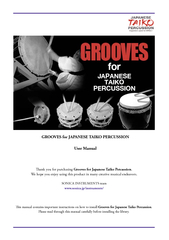 GROOVES for JAPANESE TAIKO PERCUSSIONUser Manual