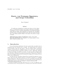 PDF-ICM2002Vol.II437{446Knots,vonNeumannSignatures,andGropeCobordismPete