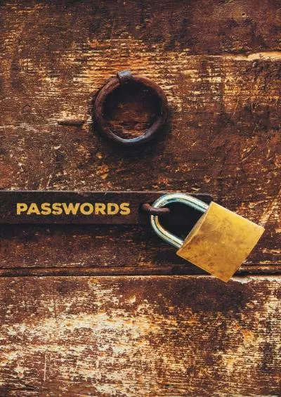 [BEST]-Passwords: Internet Password Keeper Organizer Logbook Vintage Large Print Two Entries