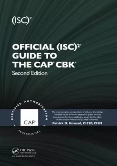 [DOWLOAD]-Official (ISC)2 Guide to the CAP CBK ((ISC)2 Press)