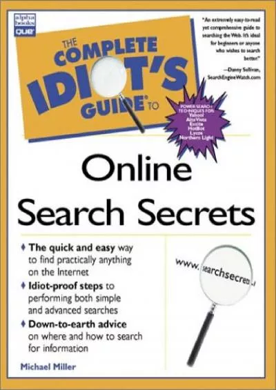 (BOOK)-Complete Idiot\'s Guide to Online Search Secret (The Complete Idiot\'s Guide)