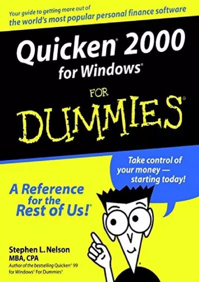 (DOWNLOAD)-Quicken 2000 for Windows For Dummies
