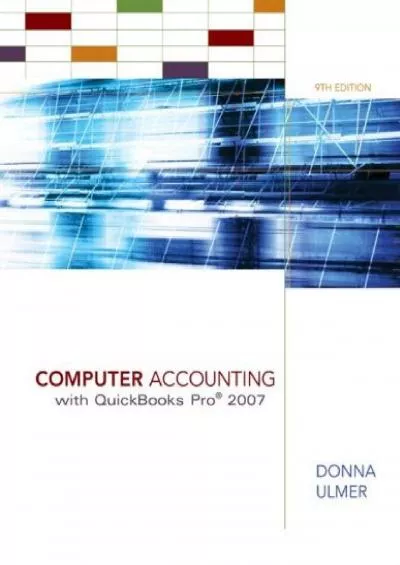 (READ)-Computer Accounting with QuickBooks Pro 2007