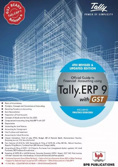 (BOOK)-Official Guide to Financial Accounting Using Tally. ERP 9 with GST (Release 6.4)