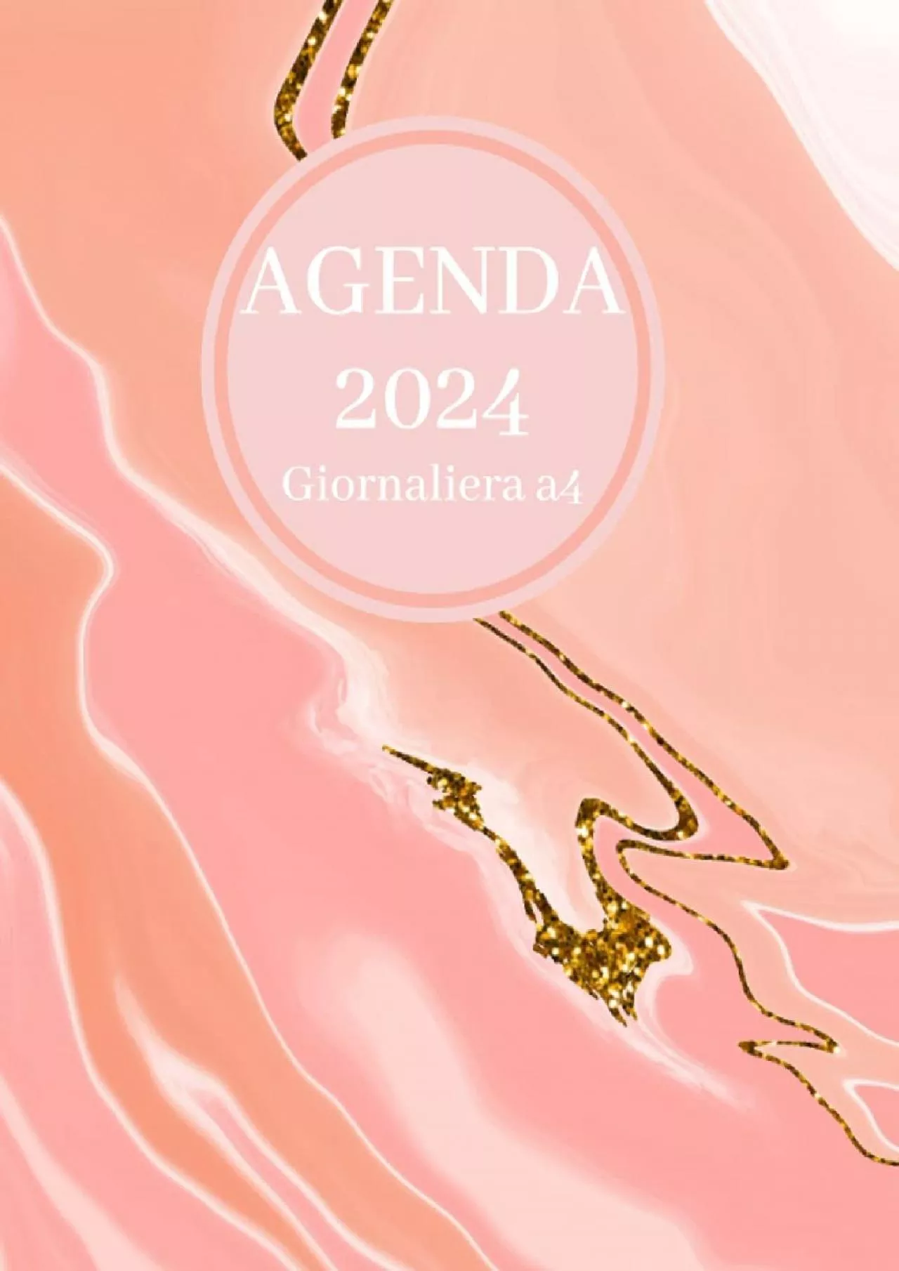 (BOOK)-Agenda Giornaliera 2024 a4: Con orario 7 – 22. Agenda organizzativa per appunti,