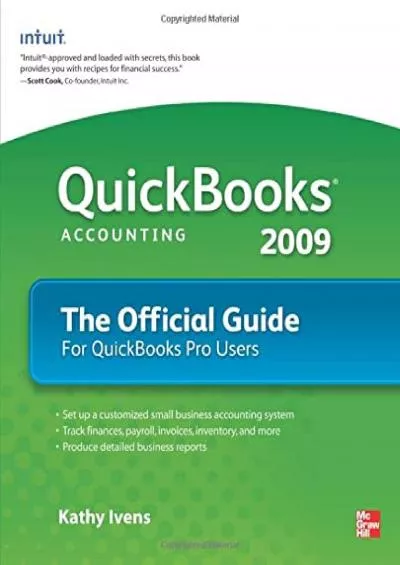 (READ)-QuickBooks 2009 The Official Guide (QuickBooks: The Official Guide)